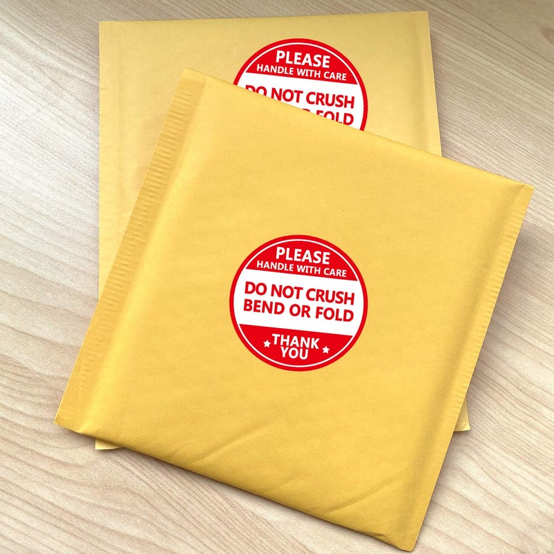 Besttile Do not Crush Bend or Fold Shipping Handling Stickers Labels,Shipping Warning Stickers for Package 2 Inch 500 Pcs Per Roll - Image 3
